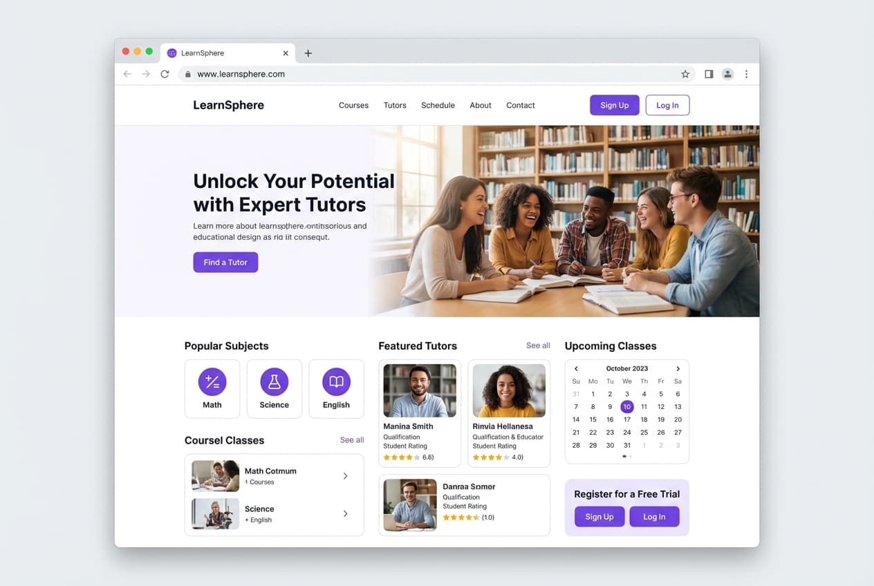 Tutoring Platform Website
