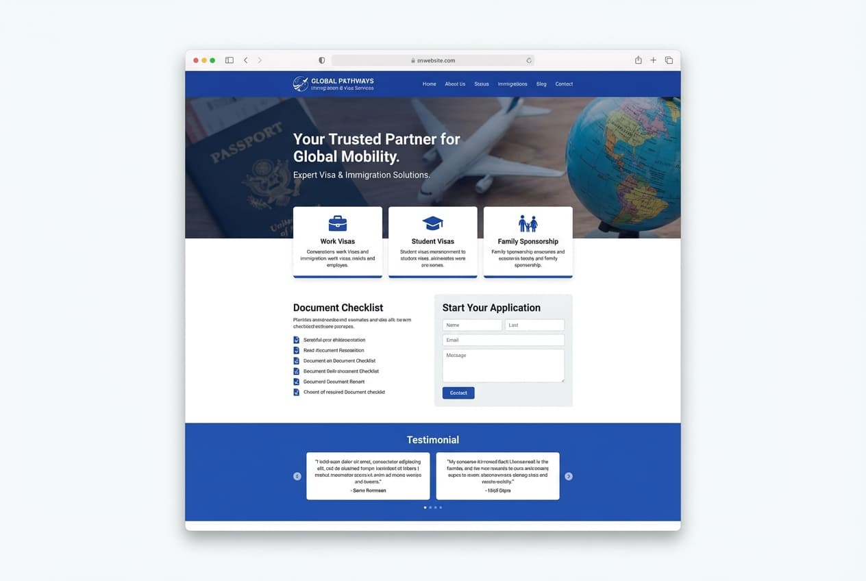 Visa Services Website
