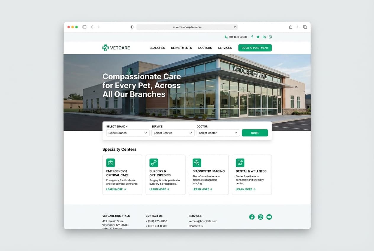 Multi-Branch Vet Hospital Platform